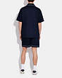 COACH®,SHORT SLEEVE TOP AND SHORTS PAJAMA SET,Navy,Scale View