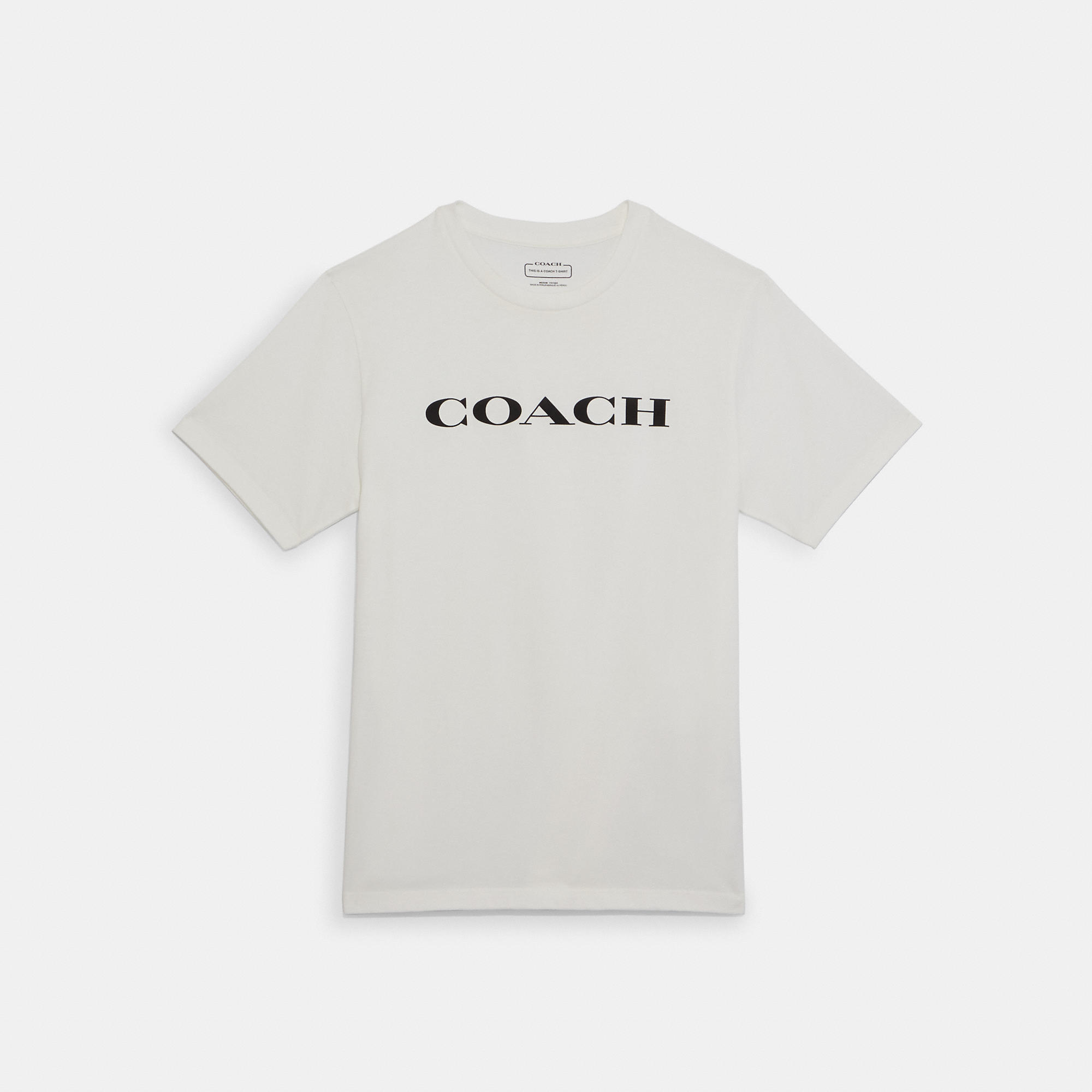 Shop Coach Outlet Essential T-shirt In Organic Cotton In White
