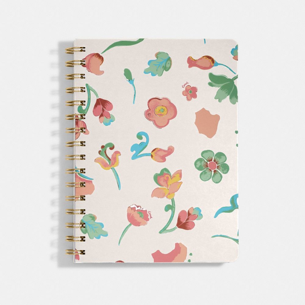 COACH® Spiral Notebook With Dreamy Land Floral Print
