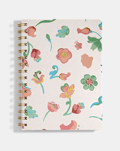 Spiral Notebook With Dreamy Land Floral Print