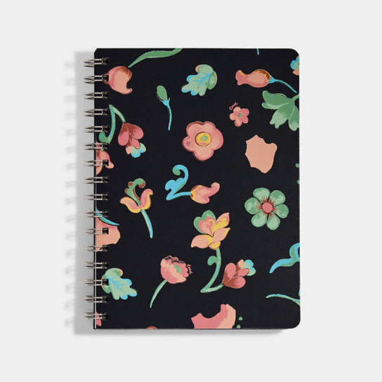 COACH® | Spiral Notebook With Dreamy Land Floral Print