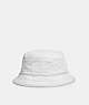 COACH®,SIGNATURE JACQUARD BUCKET HAT,cotton,White,Front View