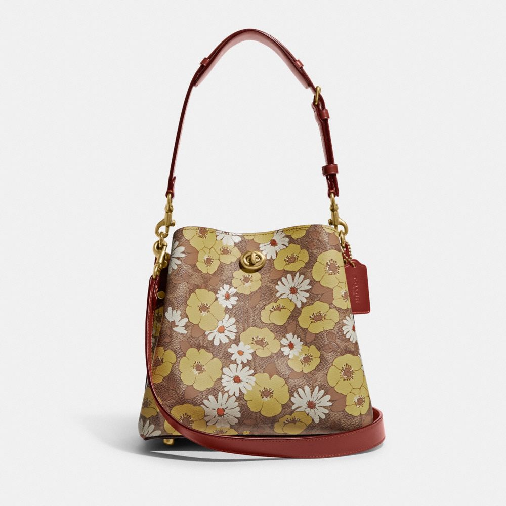 COACH® | Willow Bucket Bag In Signature Canvas With Floral Print