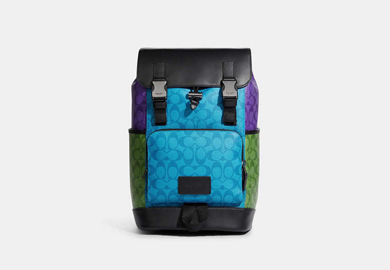 Track Backpack In Blocked Signature Canvas image number 0