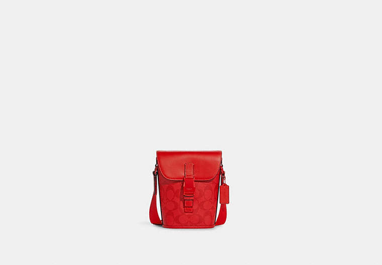 Track Small Flap Crossbody In Signature Canvas image number 0