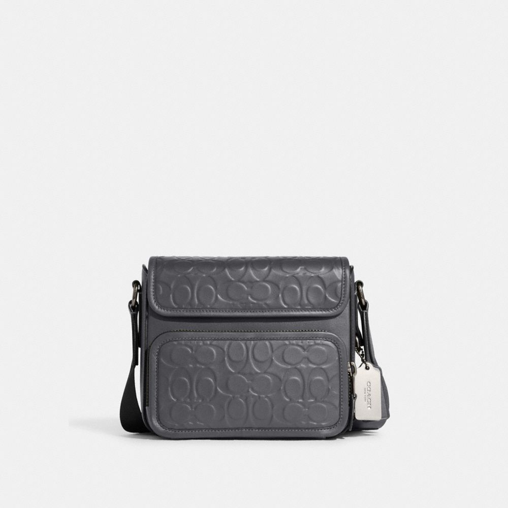 ブラックCOACH***サリバン フラップ クロスボディ