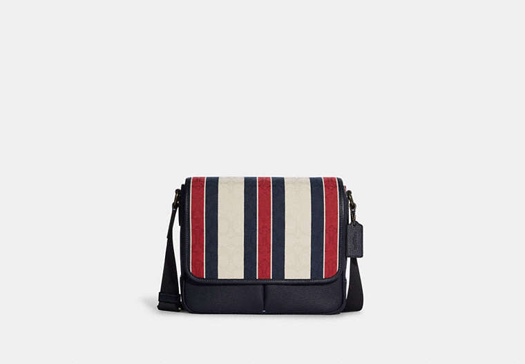 Thompson Small Map Bag In Signature Jacquard With Stripes image number 0