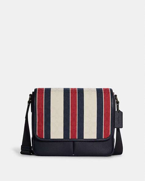 Thompson Small Map Bag In Signature Jacquard With Stripes