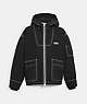 COACH®,LIGHTWEIGHT WINDBREAKER,Polyester,Washed Black,Front View