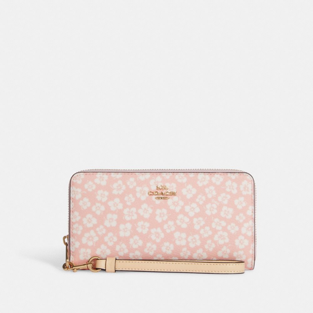 COACH OUTLET® | Long Zip Around Wallet With Graphic Ditsy Floral Print