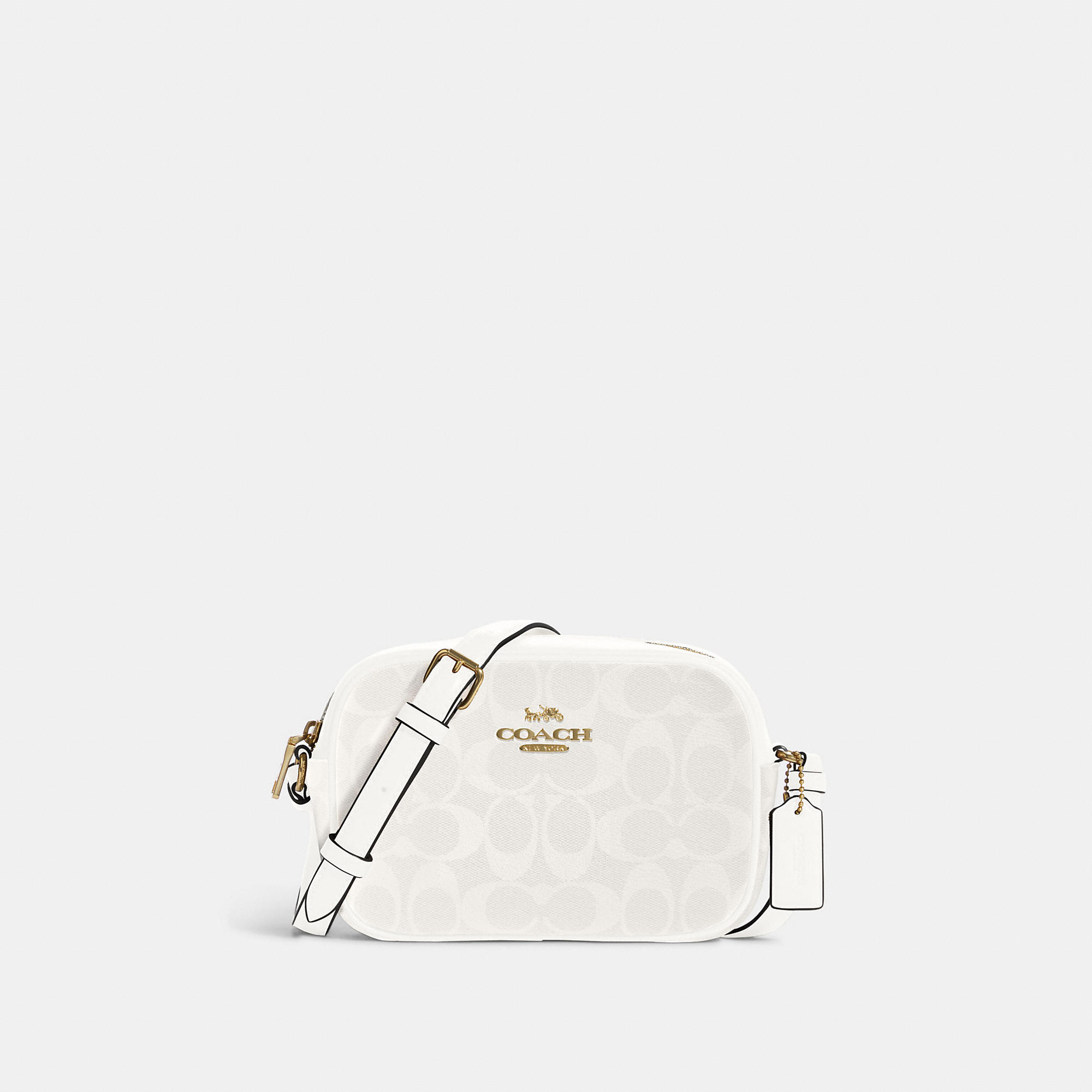 Coach Outlet Women's Mini Jamie Camera Bag In Signature Canvas In White