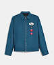 COACH®,COACH X TOM WESSELMANN WORKERS JACKET,Cotton/Polyester,Dark Teal,Front View