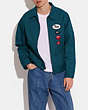 COACH®,COACH X TOM WESSELMANN WORKERS JACKET,Cotton/Polyester,Dark Teal,Scale View