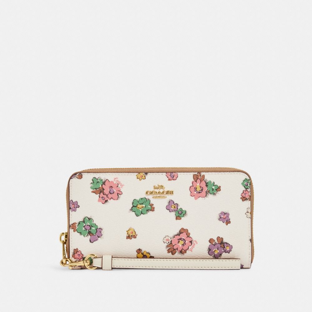 COACH OUTLET® | Long Zip Around Wallet With Spaced Floral Field Print