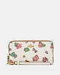 Long Zip Around Wallet With Spaced Floral Field Print