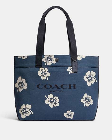 Canvas Tote 38 With Aloha Floral Print