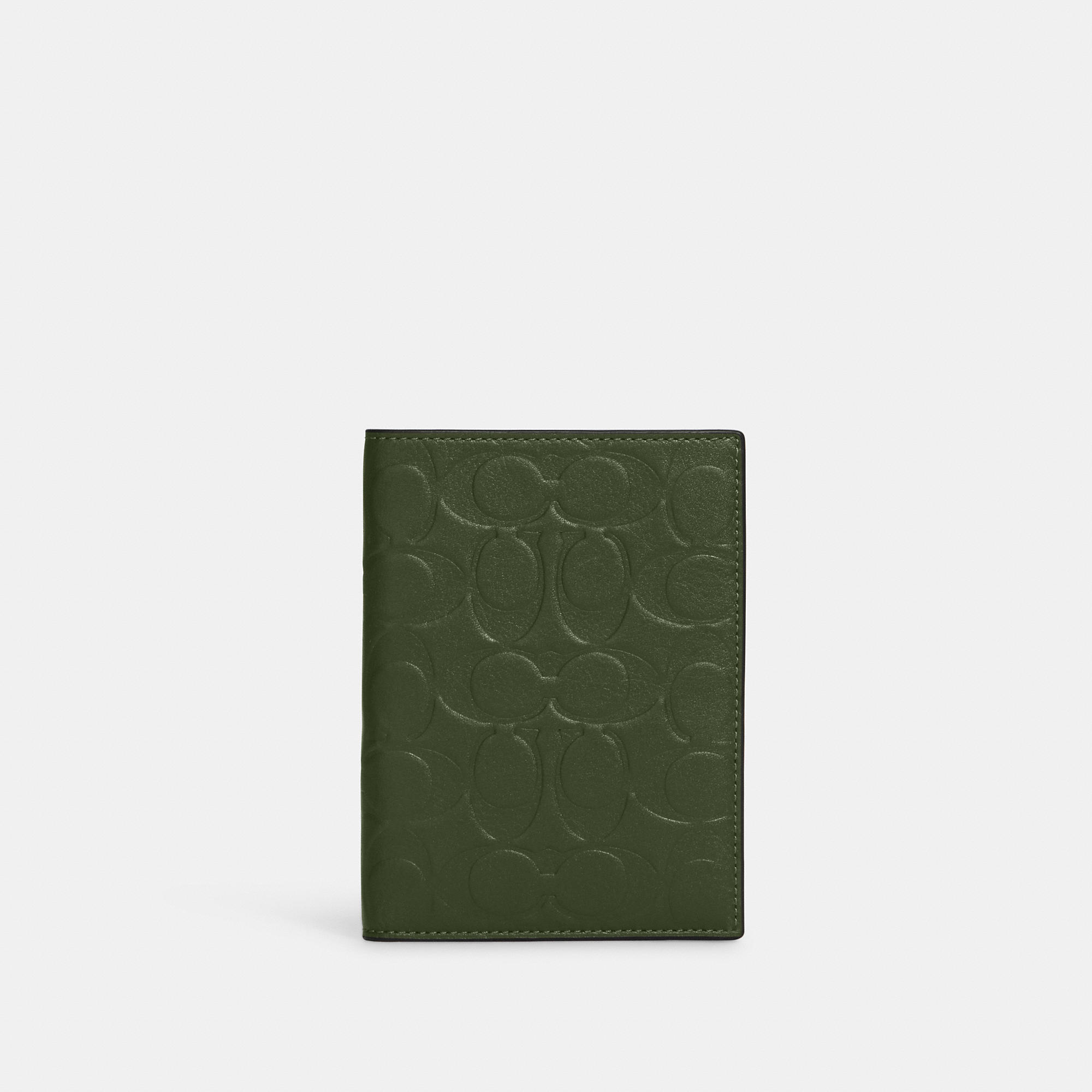 Coach Outlet Passport Case In Signature Leather In Green | ModeSens