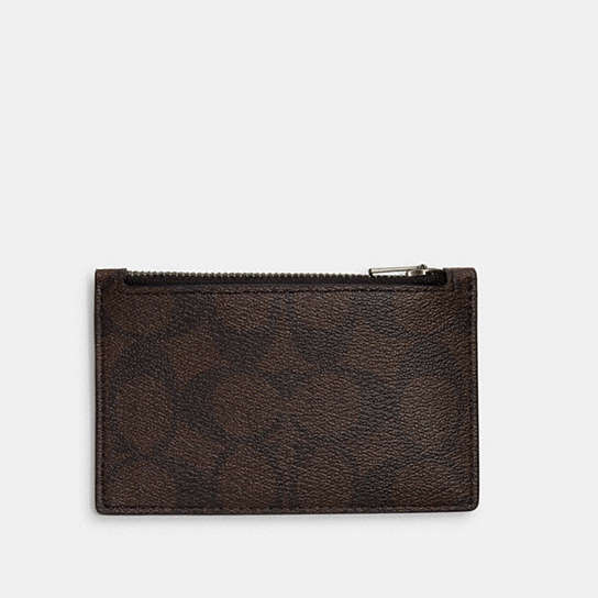 COACH OUTLET® | Zip Card Case In Blocked Signature Canvas