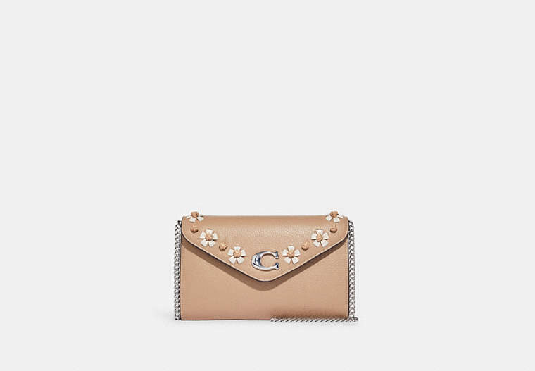 Tammie Clutch Crossbody With Floral Whipstitch