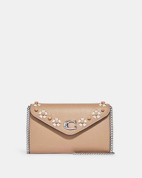 Tammie Clutch Crossbody With Floral Whipstitch
