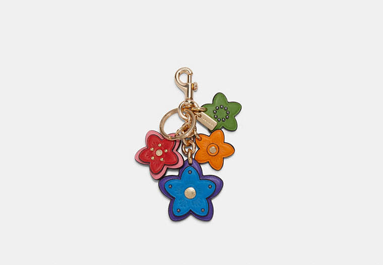 Wildflower Cluster Bag Charm In Colorblock Signature Canvas image number 0