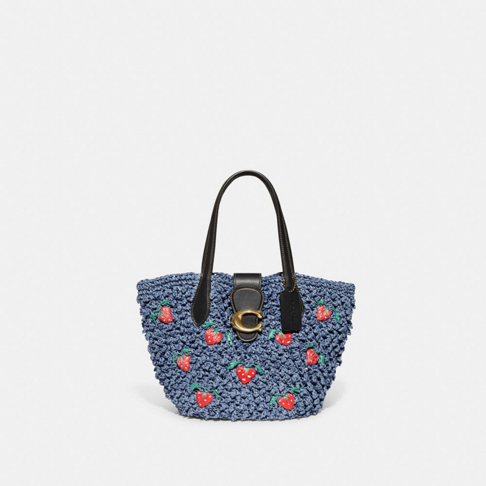 COACH® | Small Tote With Strawberry Embroidery