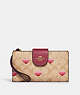 Tech Wallet In Signature Canvas With Stripe Heart Print
