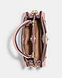 COACH®,MINI LANE TOP HANDLE WITH WHIPSTITCH,Gold/Pink Multi,Inside View,Top View