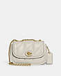 COACH®,PILLOW MADISON SHOULDER BAG 18 WITH QUILTING,Nappa leather,Mini,Brass/Chalk,Front View