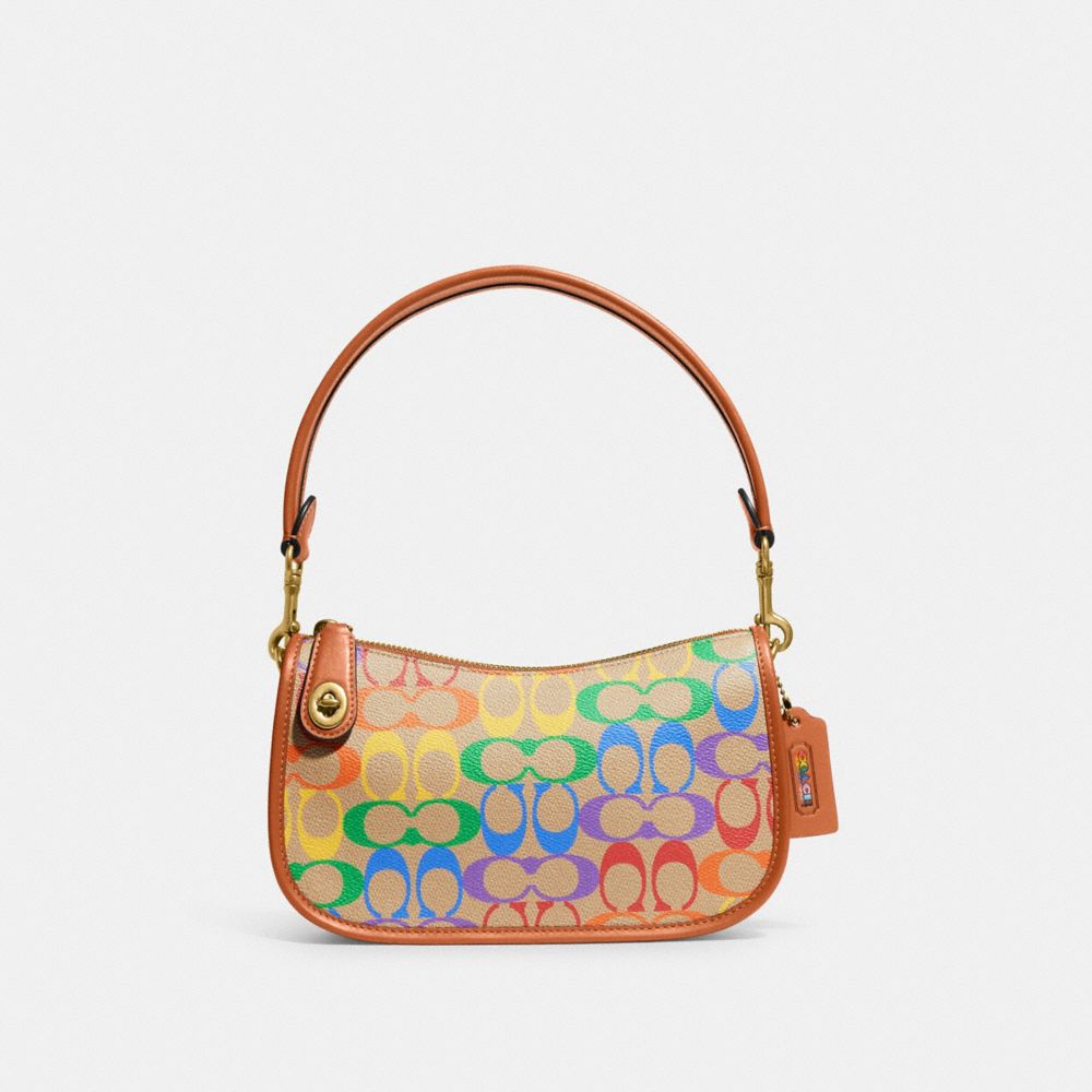 COACH® | Swinger In Rainbow Signature Canvas