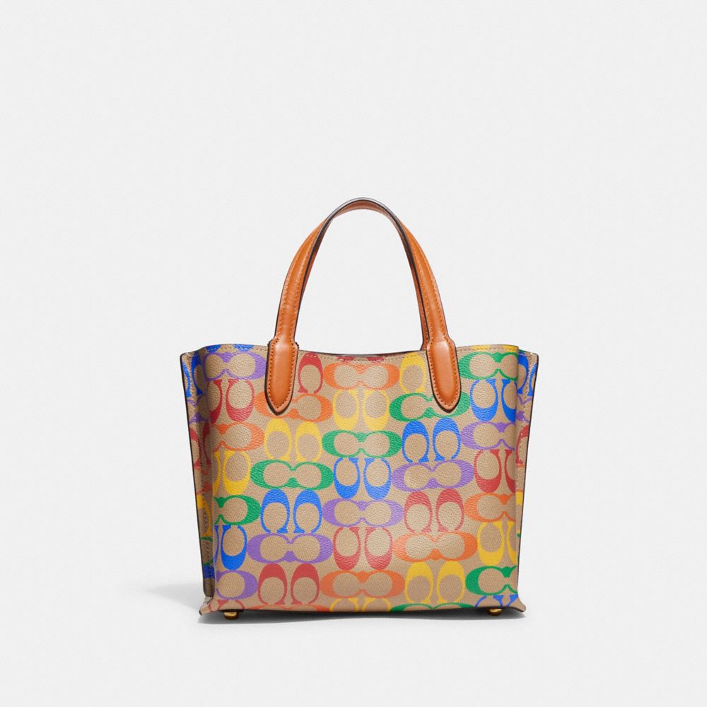 COACH® | Willow Tote 24 In Rainbow Signature Canvas