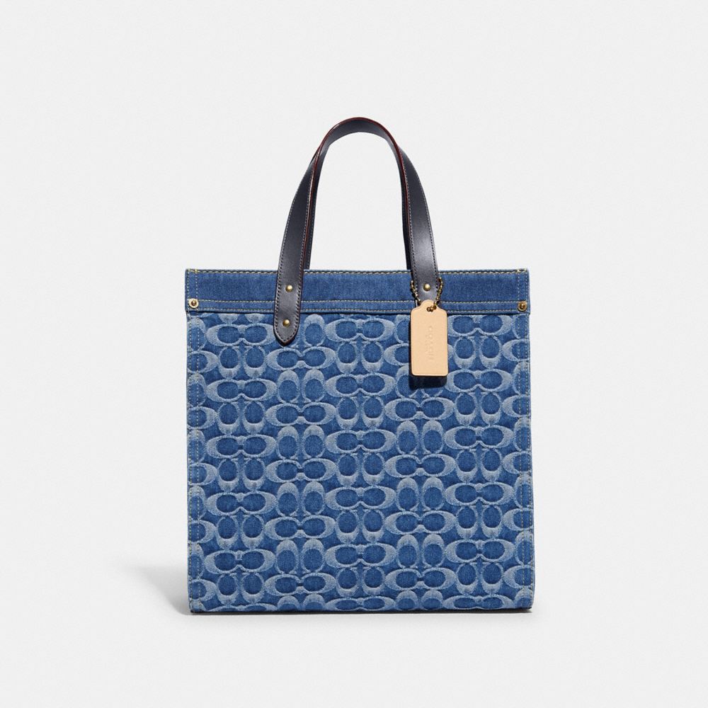 COACH® | Field Tote In Signature Denim