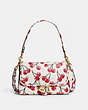 COACH®,SOFT TABBY SHOULDER BAG WITH CHERRY PRINT,Smooth Leather,Small,Brass/Chalk,Front View