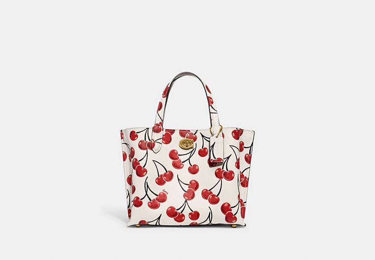 Willow Tote 24 With Cherry Print