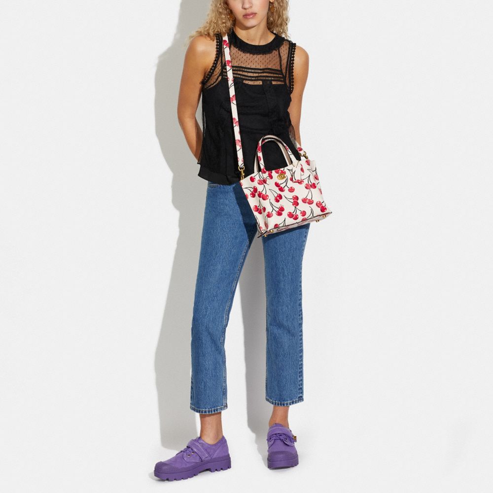 Coach Willow Tote 24 With Cherry Print
