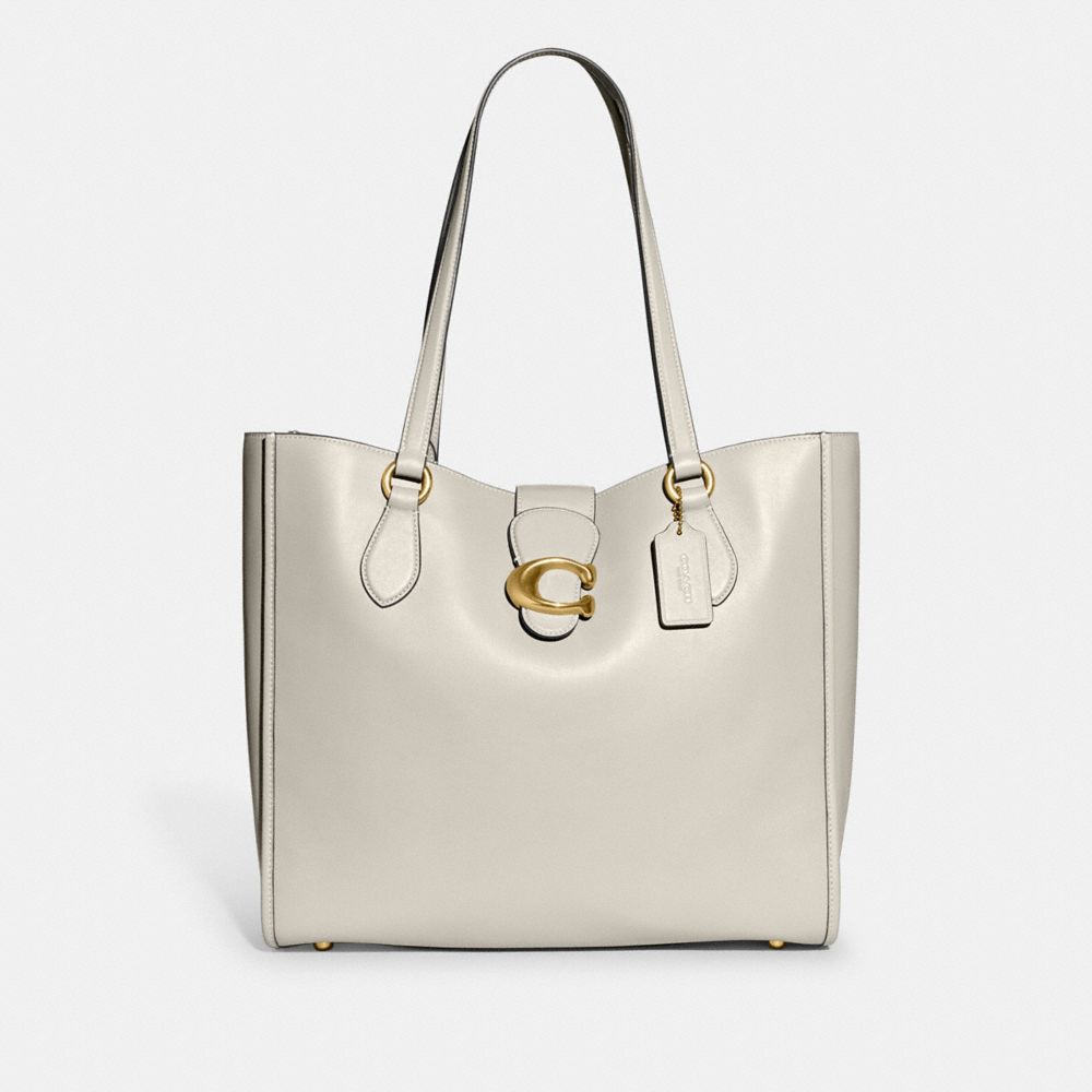 Coach Theo Tote In Brass/chalk