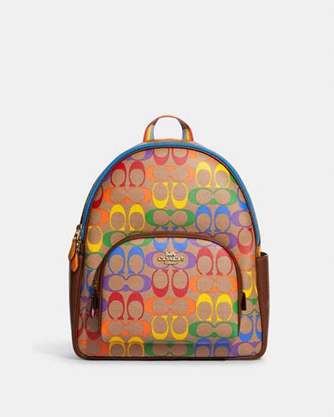 Court Backpack In Rainbow Signature Canvas