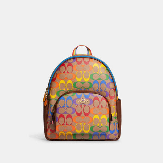 Top 84+ imagen coach rainbow backpack