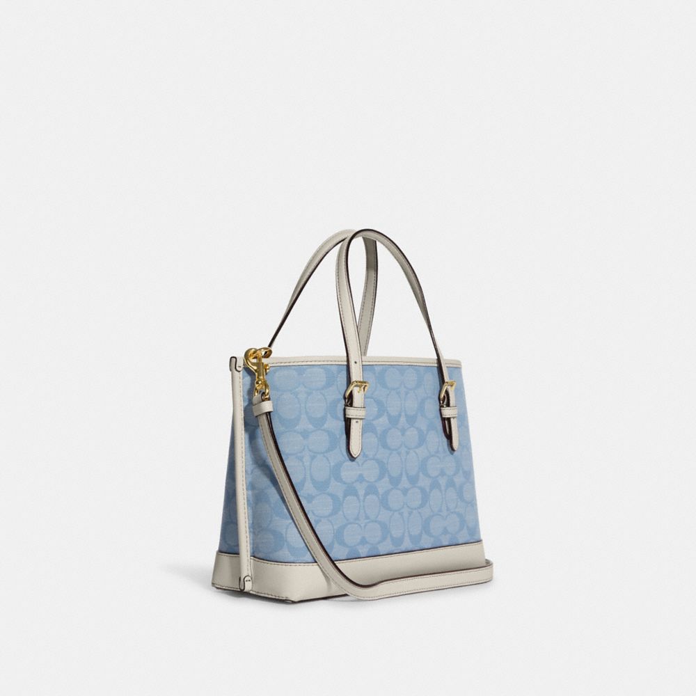 COACH®,Mollie Tote Bag 25 In Signature Chambray,,Angle View