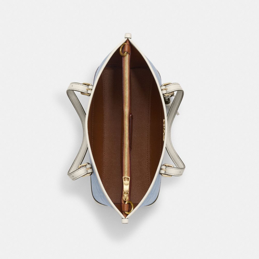 COACH®,Mollie Tote Bag 25 In Signature Chambray,,Inside View,Top View