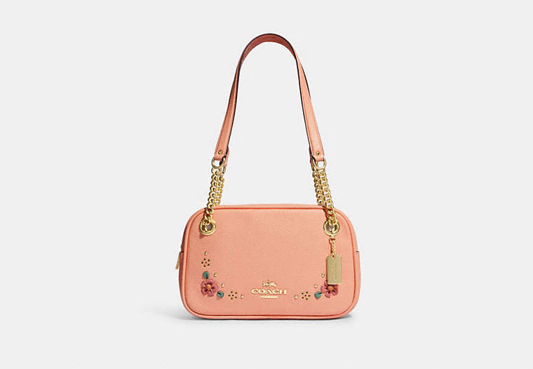 COACH® | Cammie Chain Shoulder Bag With Floral Whipstitch