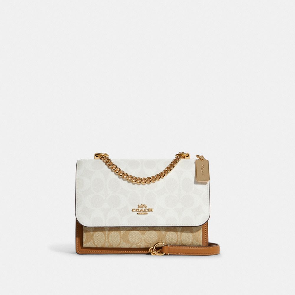 Coach Klare Crossbody In Blocked Signature Canvas In White ModeSens