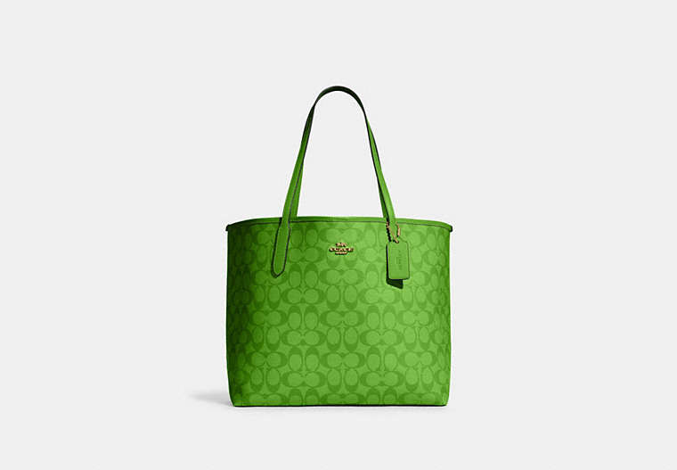 City Tote In Blocked Signature Canvas image number 0