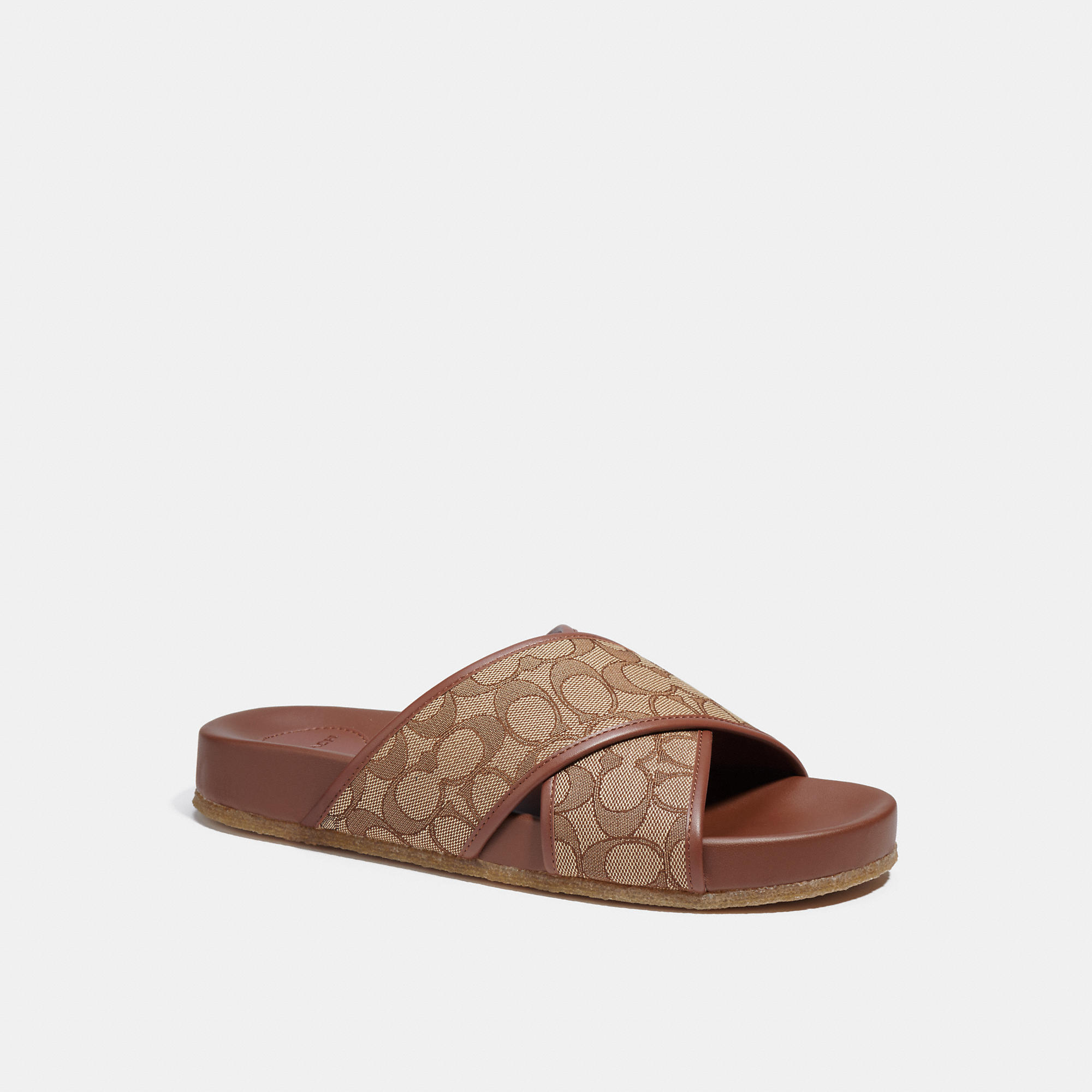 Coach Crossover Sandal In Beige