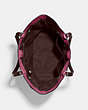 COACH®,ANDY TOTE WITH HORSE AND CARRIAGE,Leather,Large,Silver/Light Raspberry Multi,Inside View,Top View