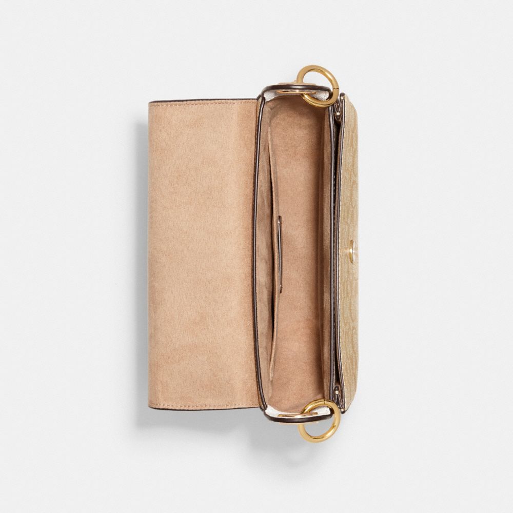 COACH®,Kleo Shoulder Bag 23 In Blocked Signature Canvas,,Inside View,Top View