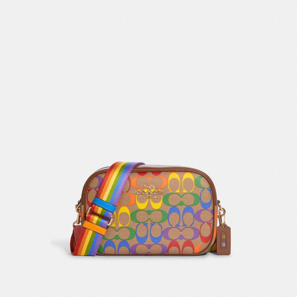 COACH® | Jamie Camera Bag In Rainbow Signature Canvas