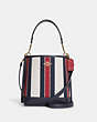 Mollie Bucket Bag 22 In Signature Jacquard With Stripes