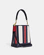 Mollie Bucket Bag 22 In Signature Jacquard With Stripes