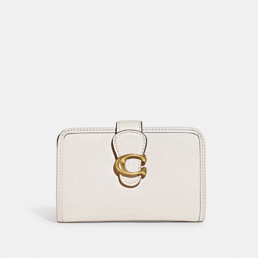 Coach Tabby Medium Wallet In Brass/chalk